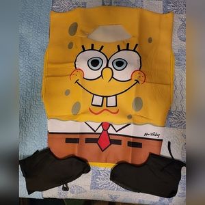Spongebob SquarePants Halloween costume. Boys size 10/12. Tunic & shoe covers.